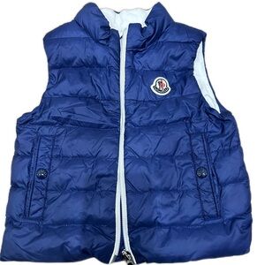 Authentic Moncler Navy Puffer Vest for Kids